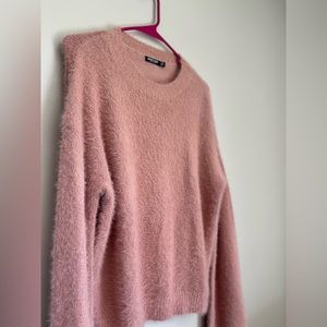 Pink Fuzzy Nasty Gal Sweater Size Small